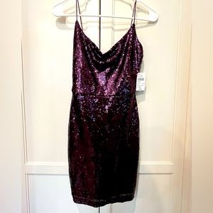 Brand new purple sequined dress